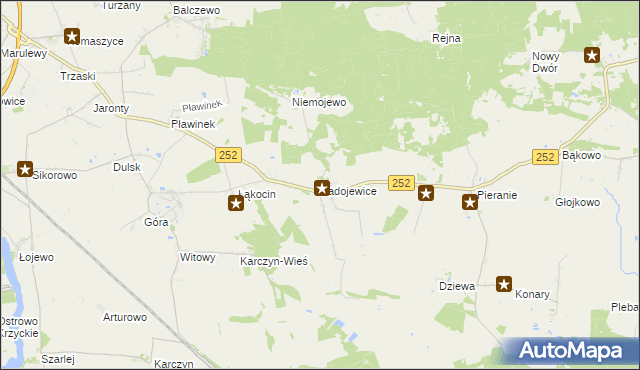 mapa Radojewice, Radojewice na mapie Targeo