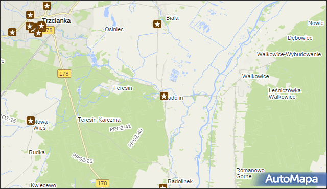 mapa Radolin, Radolin na mapie Targeo