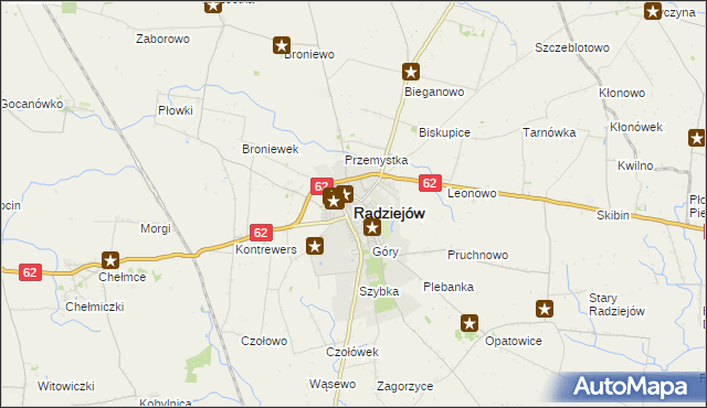 mapa Radziejów, Radziejów na mapie Targeo
