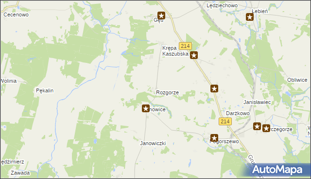 mapa Rozgorze, Rozgorze na mapie Targeo