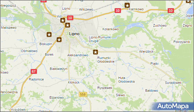 mapa Rumunki Głodowskie, Rumunki Głodowskie na mapie Targeo