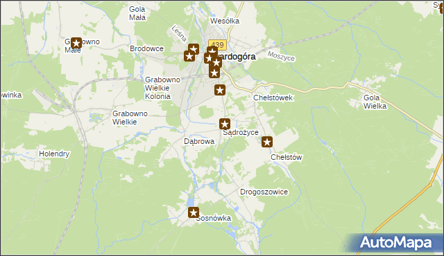 mapa Sądrożyce, Sądrożyce na mapie Targeo