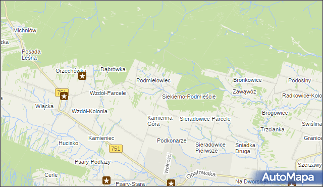 mapa Siekierno-Podmieście, Siekierno-Podmieście na mapie Targeo