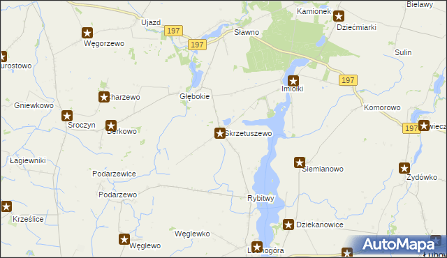 mapa Skrzetuszewo, Skrzetuszewo na mapie Targeo