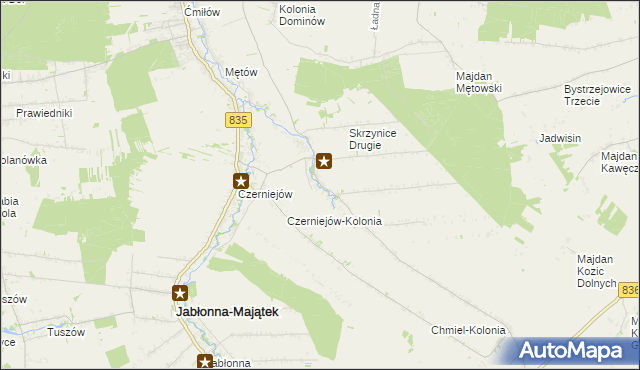 mapa Skrzynice Pierwsze, Skrzynice Pierwsze na mapie Targeo