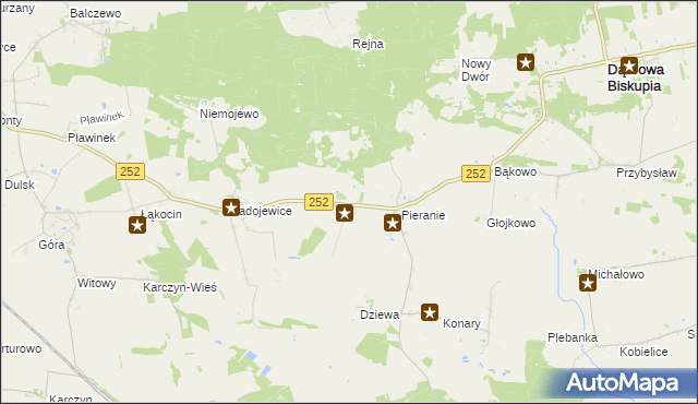 mapa Sobiesiernie gmina Dąbrowa Biskupia, Sobiesiernie gmina Dąbrowa Biskupia na mapie Targeo