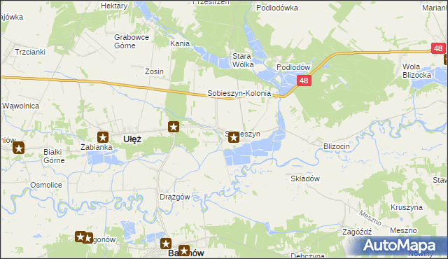 mapa Sobieszyn, Sobieszyn na mapie Targeo