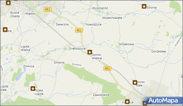 mapa Solniki Wielkie, Solniki Wielkie na mapie Targeo