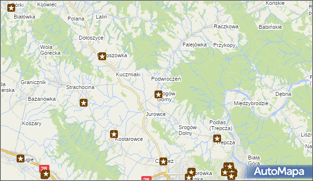 mapa Srogów Górny, Srogów Górny na mapie Targeo