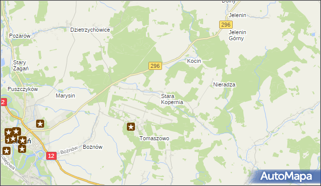 mapa Stara Kopernia, Stara Kopernia na mapie Targeo