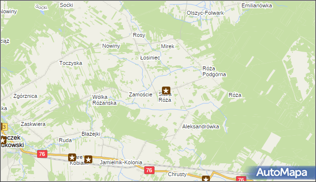 mapa Stara Róża, Stara Róża na mapie Targeo