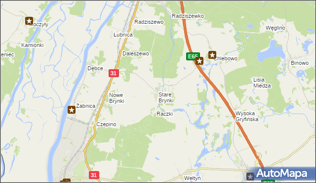 mapa Stare Brynki, Stare Brynki na mapie Targeo
