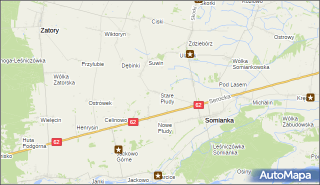 mapa Stare Płudy, Stare Płudy na mapie Targeo