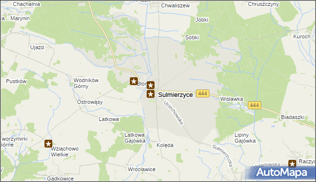 mapa Sulmierzyce powiat krotoszyński, Sulmierzyce powiat krotoszyński na mapie Targeo