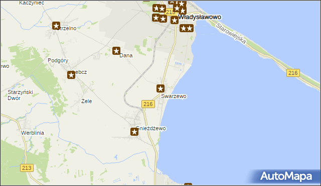 mapa Swarzewo, Swarzewo na mapie Targeo