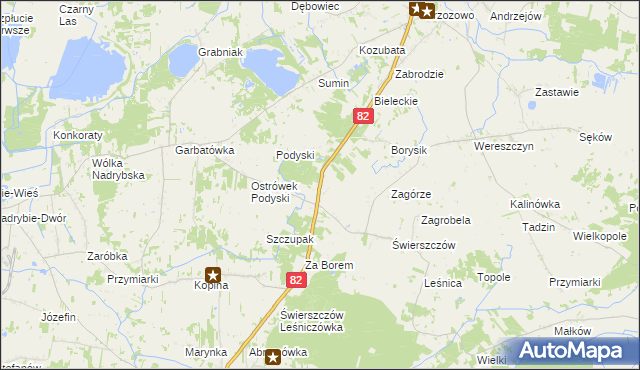 mapa Świerszczów-Kolonia, Świerszczów-Kolonia na mapie Targeo