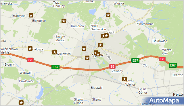 mapa Syców, Syców na mapie Targeo