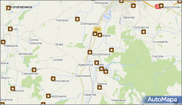 mapa Szczodrowice, Szczodrowice na mapie Targeo