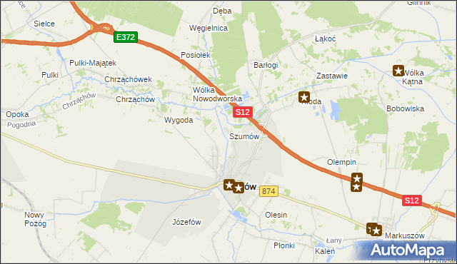 mapa Szumów, Szumów na mapie Targeo