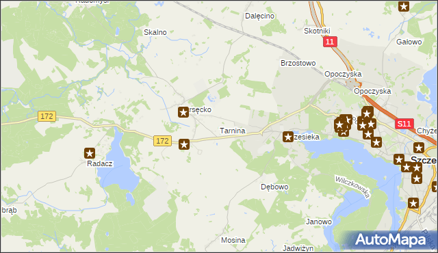 mapa Tarnina, Tarnina na mapie Targeo