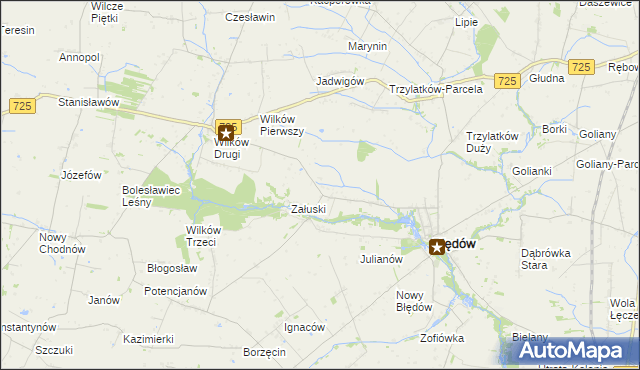 mapa Tomczyce gmina Błędów, Tomczyce gmina Błędów na mapie Targeo