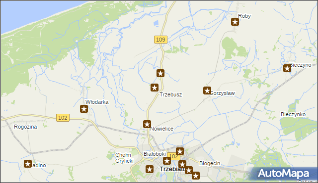 mapa Trzebusz, Trzebusz na mapie Targeo