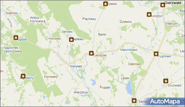 mapa Tułodziad, Tułodziad na mapie Targeo