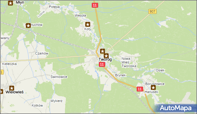 mapa Tworóg, Tworóg na mapie Targeo