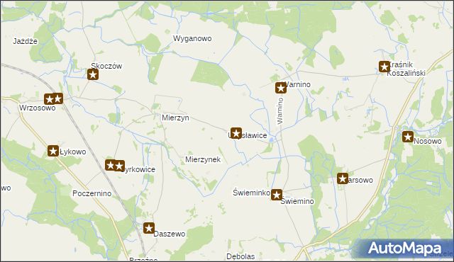 mapa Ubysławice, Ubysławice na mapie Targeo