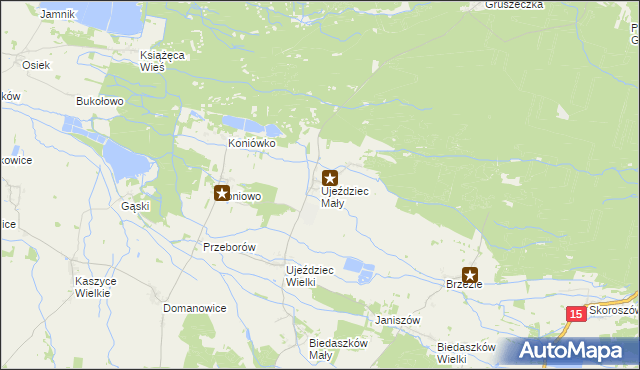 mapa Ujeździec Mały, Ujeździec Mały na mapie Targeo