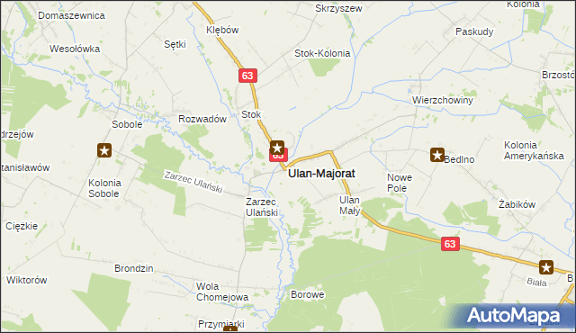 mapa Ulan-Majorat, Ulan-Majorat na mapie Targeo