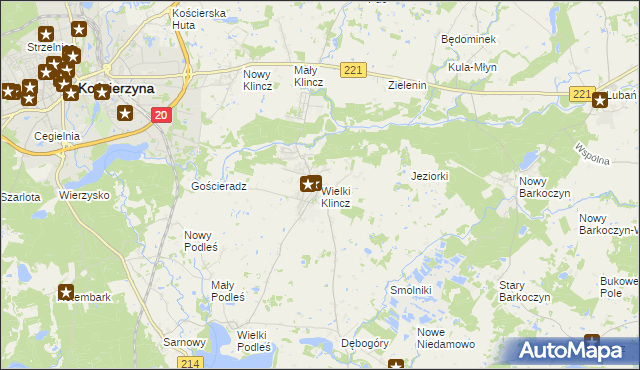 mapa Wielki Klincz, Wielki Klincz na mapie Targeo