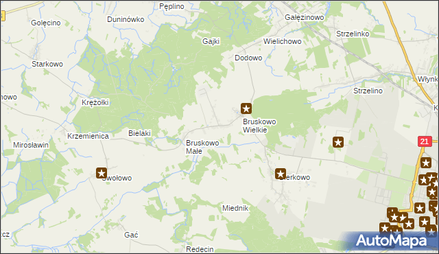 mapa Wierzbięcin gmina Słupsk, Wierzbięcin gmina Słupsk na mapie Targeo