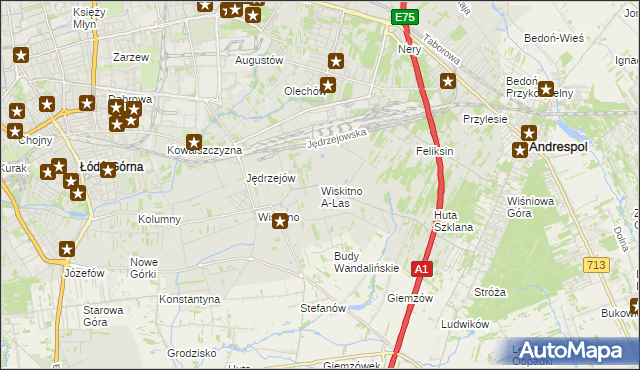 mapa Wiskitno A-Las, Wiskitno A-Las na mapie Targeo