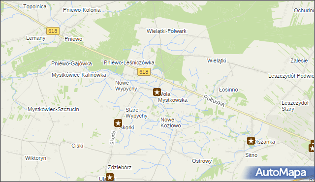 mapa Wola Mystkowska, Wola Mystkowska na mapie Targeo