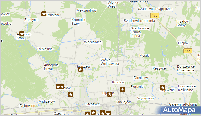 mapa Wólka Wojsławska, Wólka Wojsławska na mapie Targeo