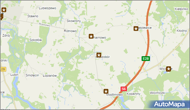 mapa Wyszobór, Wyszobór na mapie Targeo