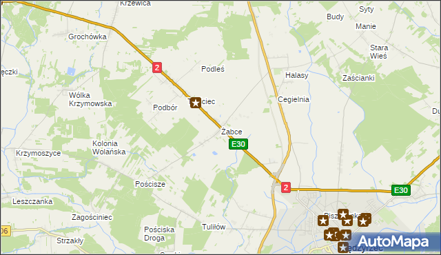 mapa Żabce, Żabce na mapie Targeo