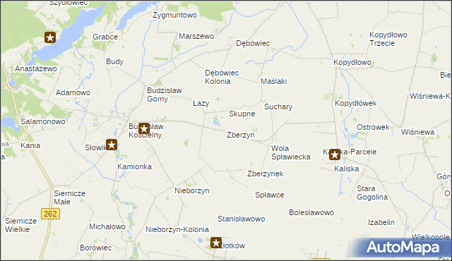 mapa Zberzyn, Zberzyn na mapie Targeo