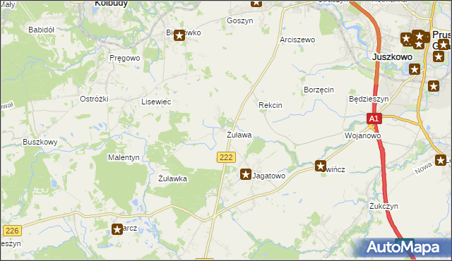 mapa Żuława, Żuława na mapie Targeo