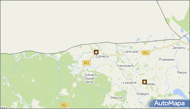 mapa Żytkiejmy, Żytkiejmy na mapie Targeo