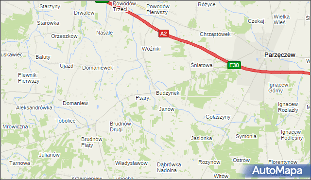 mapa Budzynek, Budzynek na mapie Targeo