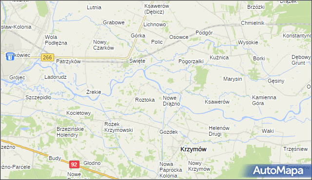 mapa Drążno-Holendry, Drążno-Holendry na mapie Targeo