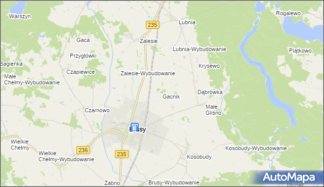 mapa Gacnik, Gacnik na mapie Targeo