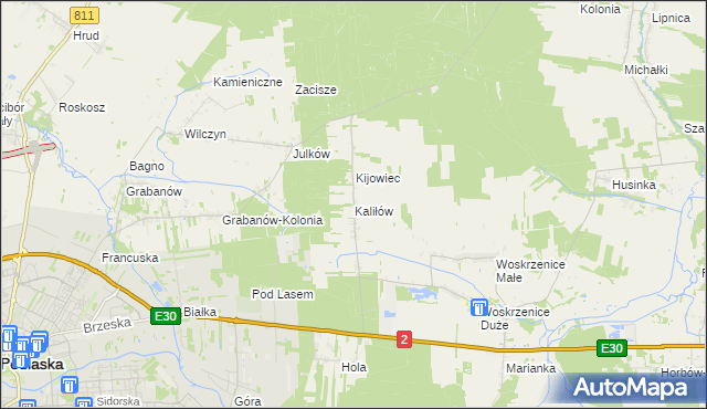 mapa Kaliłów, Kaliłów na mapie Targeo
