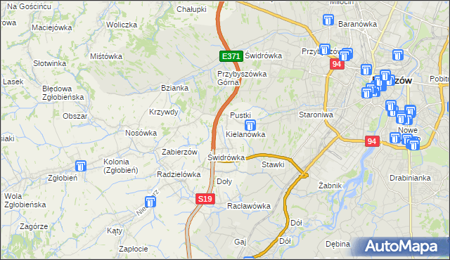 mapa Kielanówka, Kielanówka na mapie Targeo