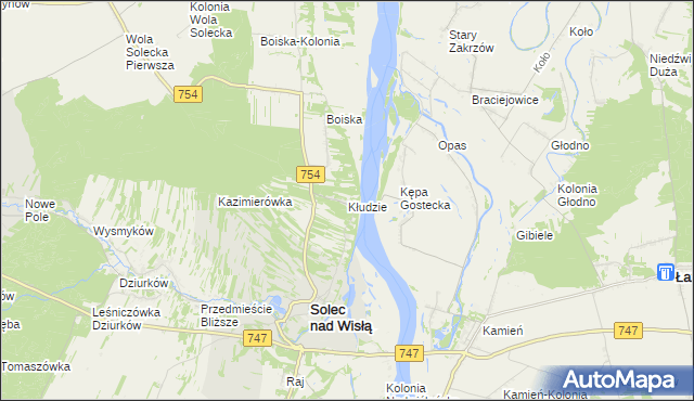 mapa Kłudzie, Kłudzie na mapie Targeo