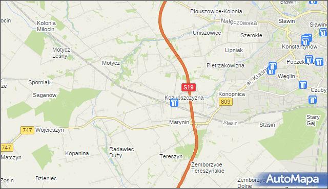 mapa Kozubszczyzna, Kozubszczyzna na mapie Targeo