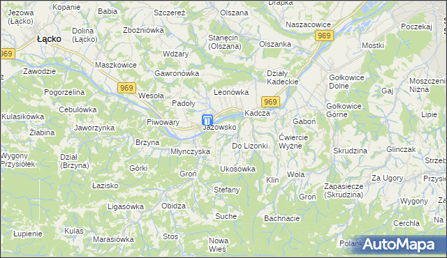 mapa Łazy Brzyńskie, Łazy Brzyńskie na mapie Targeo