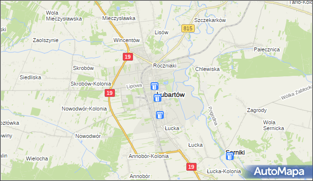 mapa Lubartów, Lubartów na mapie Targeo